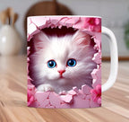 Cat Hollow Wall Ceramic Coffee Mug Pi-Mart