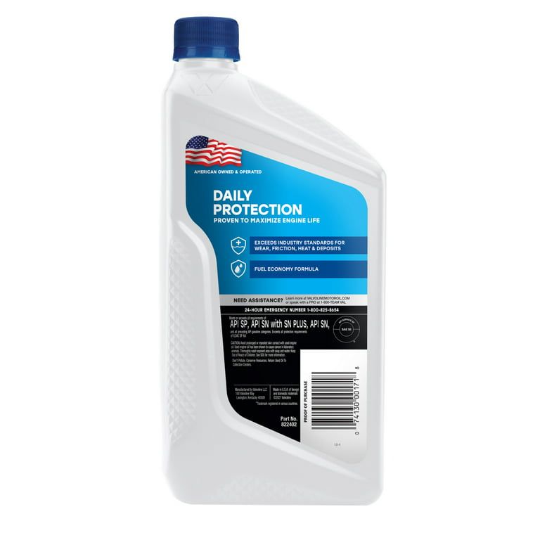Valvoline Daily Protection 50 Conventional Motor Oil 1 QT