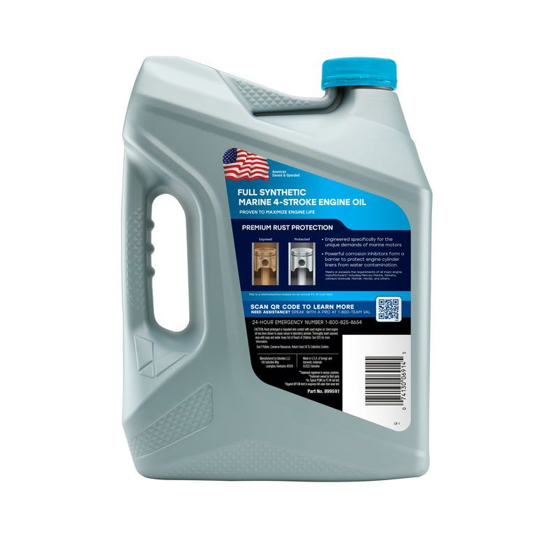 Valvoline 4-Stroke Marine 10W-30 Full Synthetic Engine Oil 1 GA