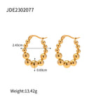 Stainless Steel Bead Eardrop Earring
