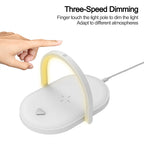 3 In 1 Foldable Wireless Charger Night Light Wireless Charging Station Stonego LED Reading Table Lamp 15W Fast Charging Light Pi-Mart