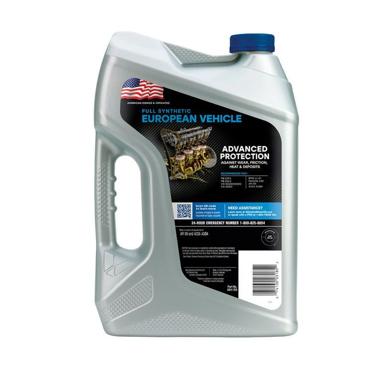 Valvoline European Vehicle Full Synthetic 0W-40 Motor Oil 5 QT