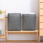 2pcs/5pcs Extra Large Capacity Stylish Houndstooth Storage Boxes - Durable, Space-Saving Closet Organizers with Handles for Easy Clothes, Blanket Storage and Organization at Home and Office Lootquake LLC