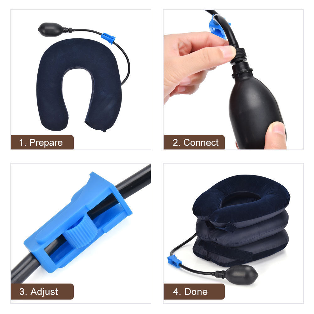 Portable Household Neck Stretching Instrument Inflatable Neck Support Pi-Mart