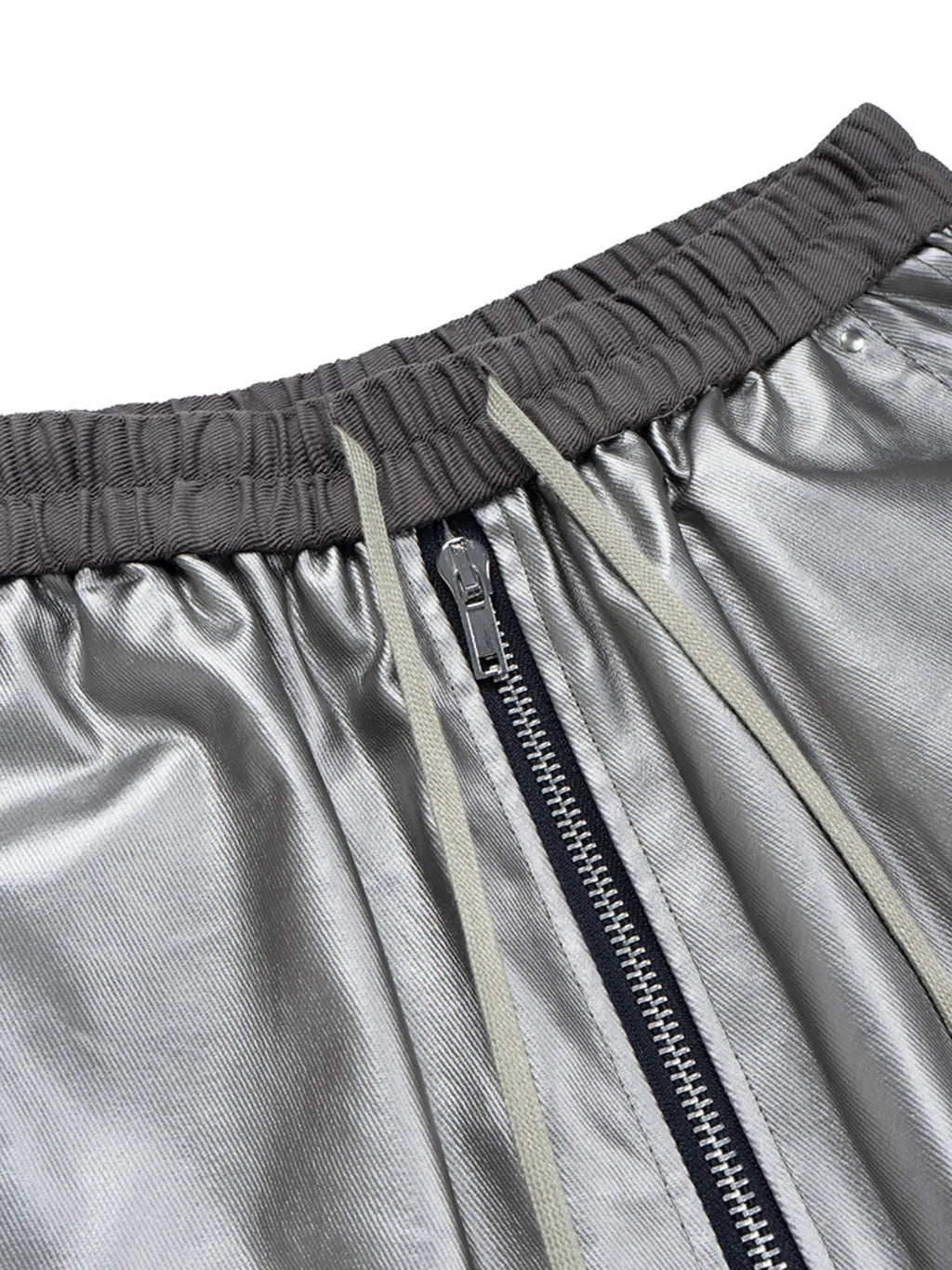 Men's Cargo Style Metallic Zipper Shorts