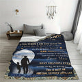 Grandpa's Ultimate Gift Blanket - Soft, Warm & Versatile for All Seasons | Perfect for Birthdays, Holidays & Anniversaries | Machine Washable Polyester with Unique Print Design Grandson Blanket From Grandma Vintage Blanket Lootquake LLC