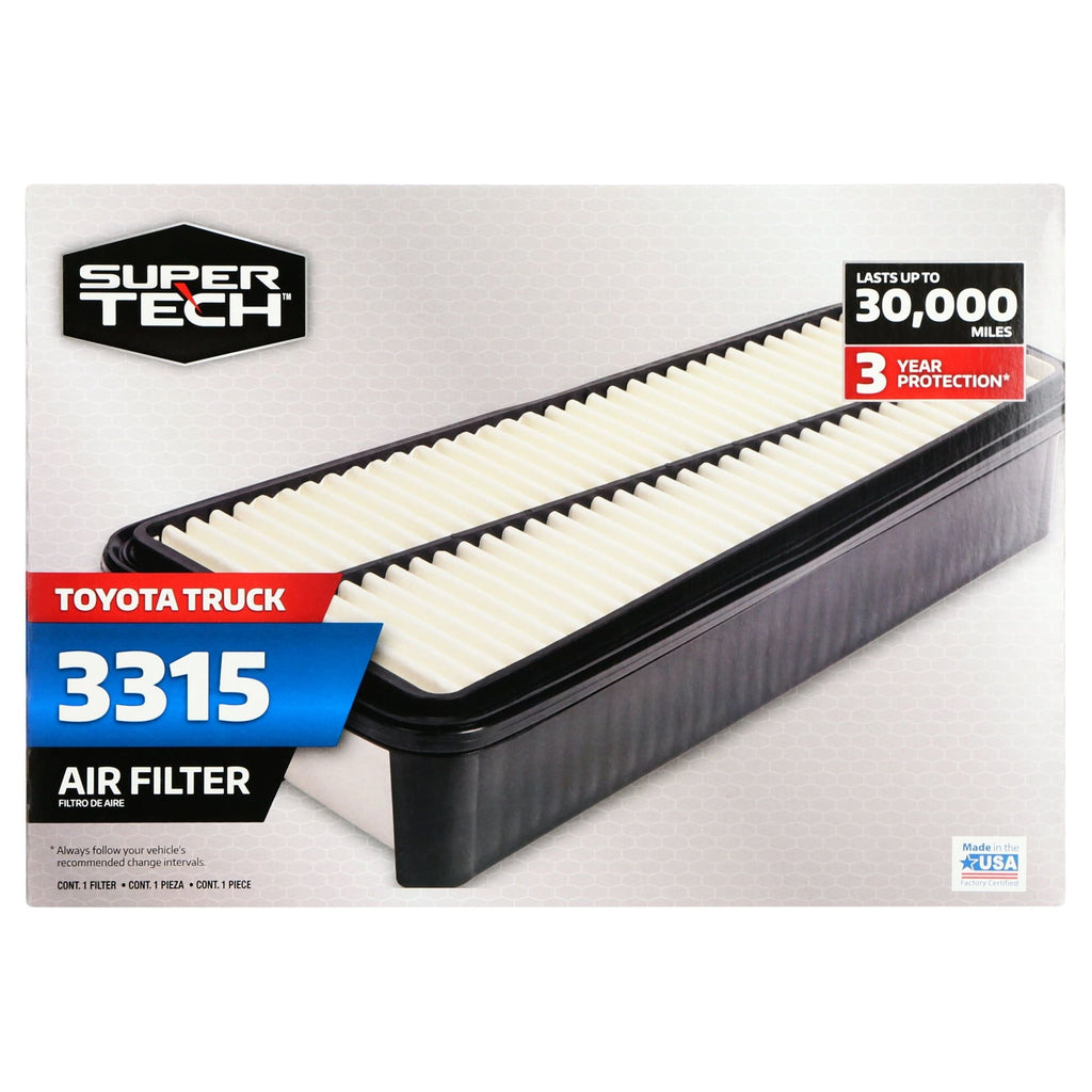 Super Tech 3315 Engine Air Filter, Replacement Filter for Toyota or Toyota Truck