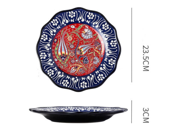 Underglaze Ceramic Tableware Bohemian Household Dishes Pi-Mart