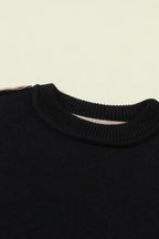 Colorblock Bishop Sleeve Sweater - Ribbed Trim | Femstylo