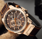Men's Waterproof Elegant Sport Watch With Chronometers Day View, Leather  Belts And Hardlex Scratch Resistant Glass Perfect Gift For Him Stevvex