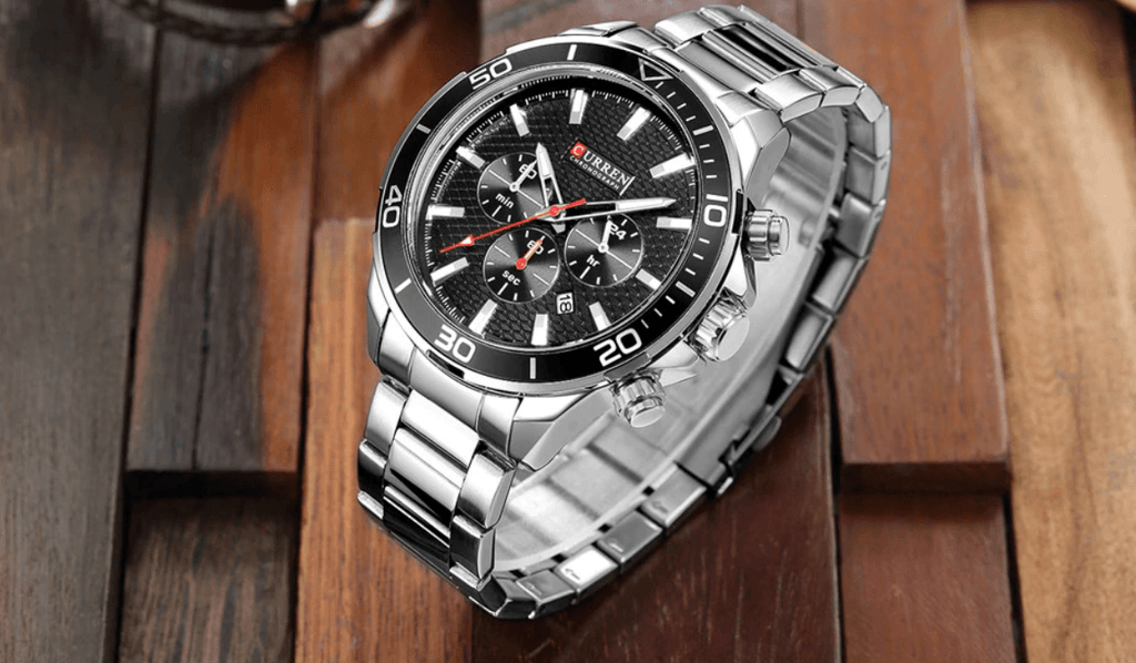 Men's Waterproof Watch With Chronometers, Date Display Excellent Background Unique Design Perfect Gift Stevvex