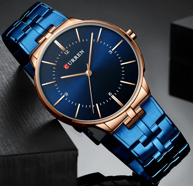 Men's  Waterproof Watch With Shining Bracelet In Five Modern Designs Perfect Gift For Your Loved One Stevvex