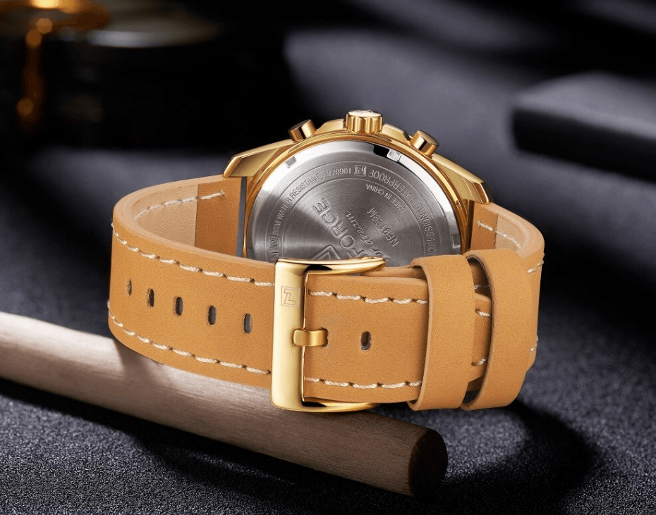Sports Men's Leather Waterproof Date Display Casual Analog Luxury Watches Unique Design Perfect Gift - SJB-DIAMOND ELITES