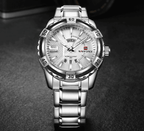 Men's  Luxury Stainless steal Waterproof Watch With Day And Date Display Unique Design Perfect Gift In Modern Metal Men  Wrist Watch Design - SJB-DIAMOND ELITES