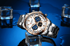 Men's Sports  Waterproof Stainless Steel Watch With Chronometers And Special Date Display Unique Design Perfect Gift Stevvex