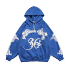 Letter Print Hooded Sweatshirt Men's Loose Long Sleeve Top Pi-Mart