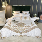 Four-piece Embroidered Tencel Cotton Bed Linen And Duvet Cover Pi-Mart