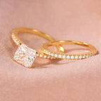 Bracelet S925 Inlaid Princess Zircon Women's 2 Karat Rhinestone Ring Pi-Mart