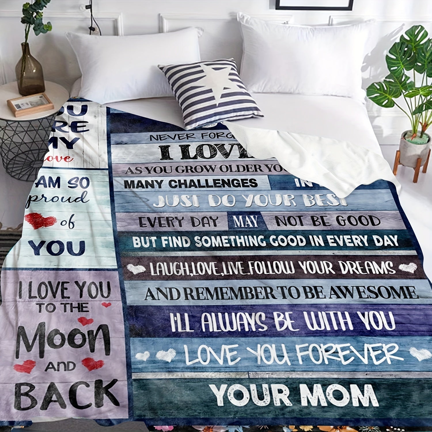 Cozy and Soft Flannel Blanket - A Loving Gift From Mom to Her Son!