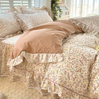 Bed Skirt Model Cotton Bedding Four-piece Set Sheet Quilt Cover Pi-Mart