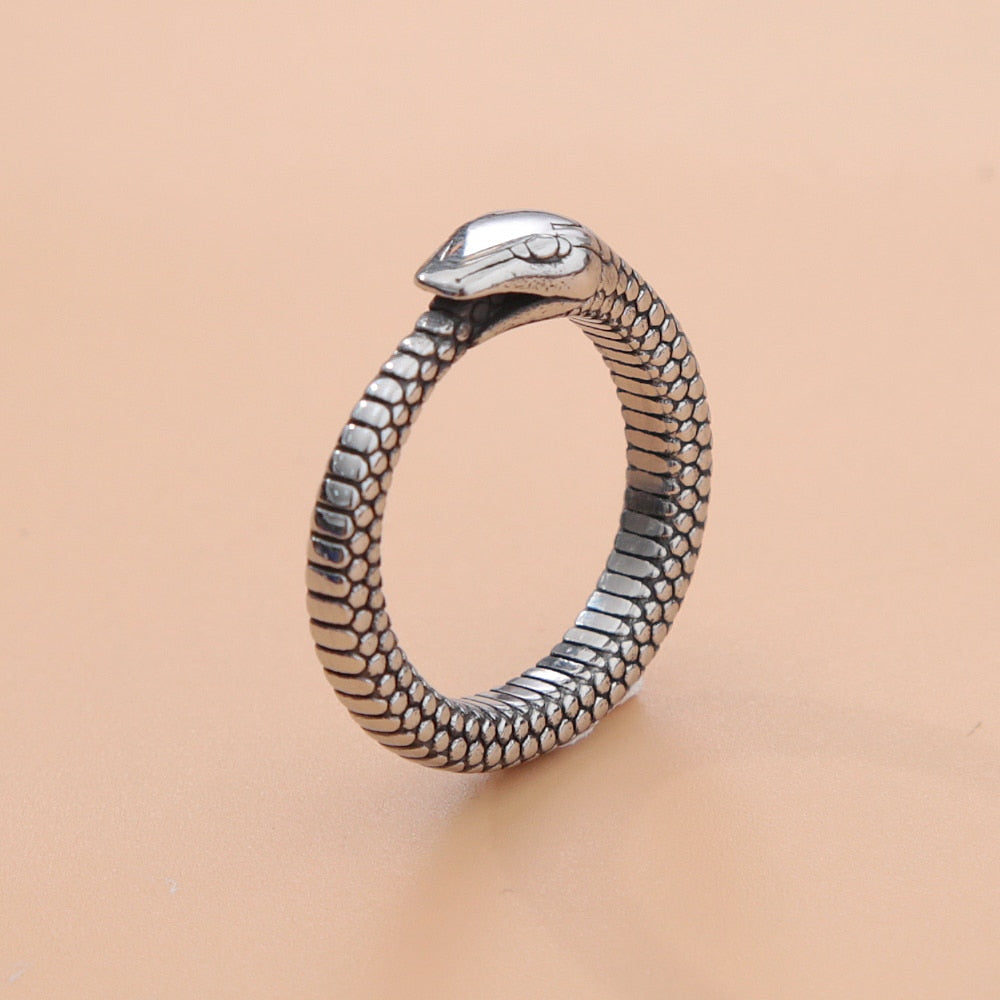 Retro Norse Mythology Men Ouroboros Ring Pi-Mart