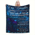 1pc Personalized Blanket - Soft, Cozy, and Heartfelt Gift for Daughter's Birthday, Graduation, and Wedding Celebrations Lootquake LLC