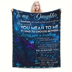 1pc Personalized Blanket - Soft, Cozy, and Heartfelt Gift for Daughter's Birthday, Graduation, and Wedding Celebrations Lootquake LLC