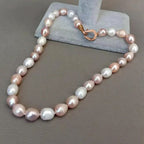 Natural Freshwater Thread Pearl Irregular Shaped Necklace Pi-Mart