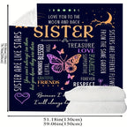 1pc Warm Super Soft Envelope Blanket, High-definition Printing Gift Blanket For Sisters, Flannel Blanket, Air Conditioning Office Nap Blanket