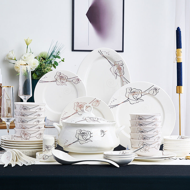 Ceramic Bowls And Saucers Set Bone China Bowls And Plates Pi-Mart