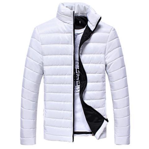 Men's Thickened Down Jacket - 100% White Goose Down Filled Loose Fit Coat