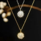 Rotatable Sunflower Necklace Full Of Diamonds Pi-Mart