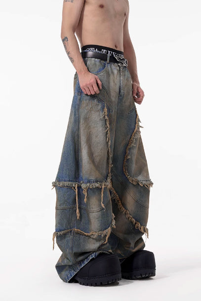 American-style Distressed Machete Jeans Lootquake LLC