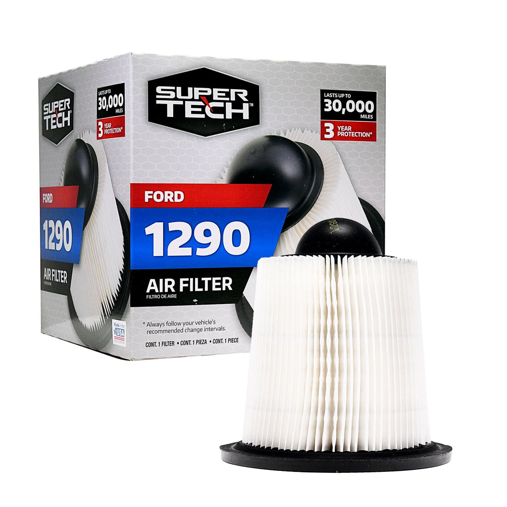 Super Tech 1290 Engine Air Filter, Replacement Filter for Ford