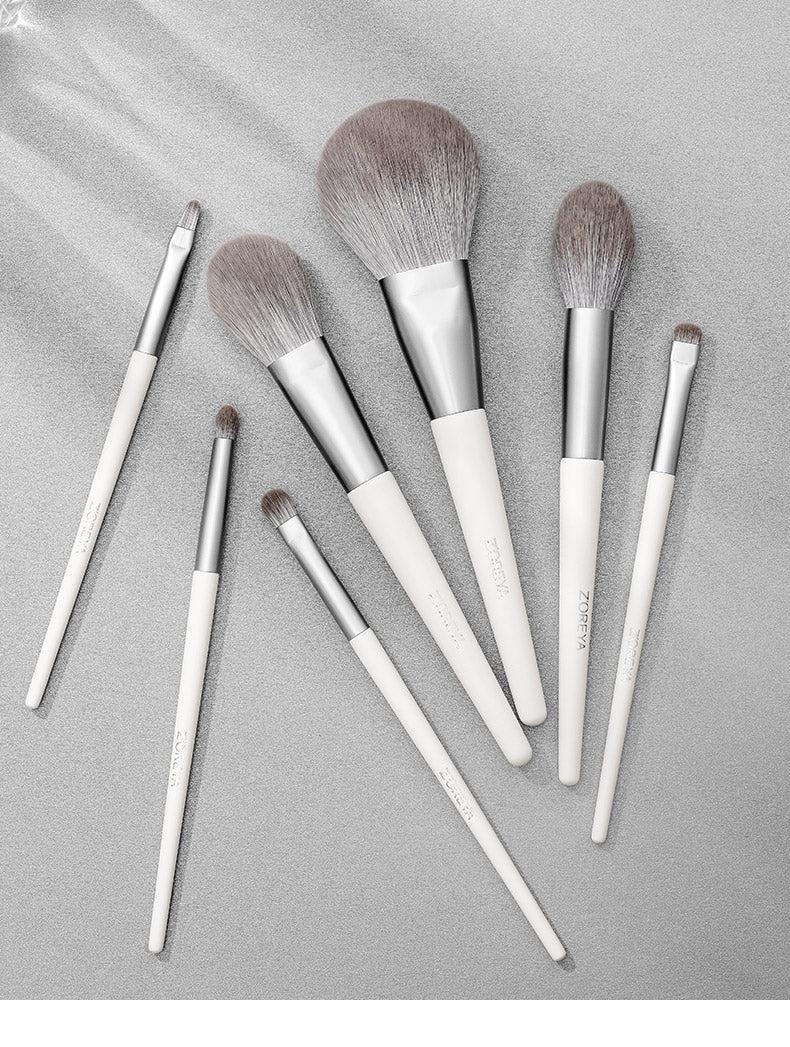ZOREYA silver foxtail 10 makeup brushes Pi-Mart