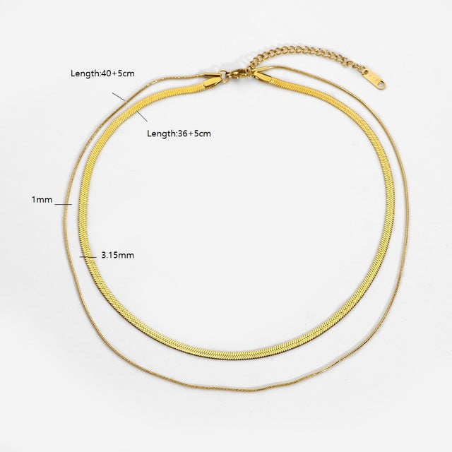 Herringbone Snake Necklace - SJB-DIAMOND ELITES