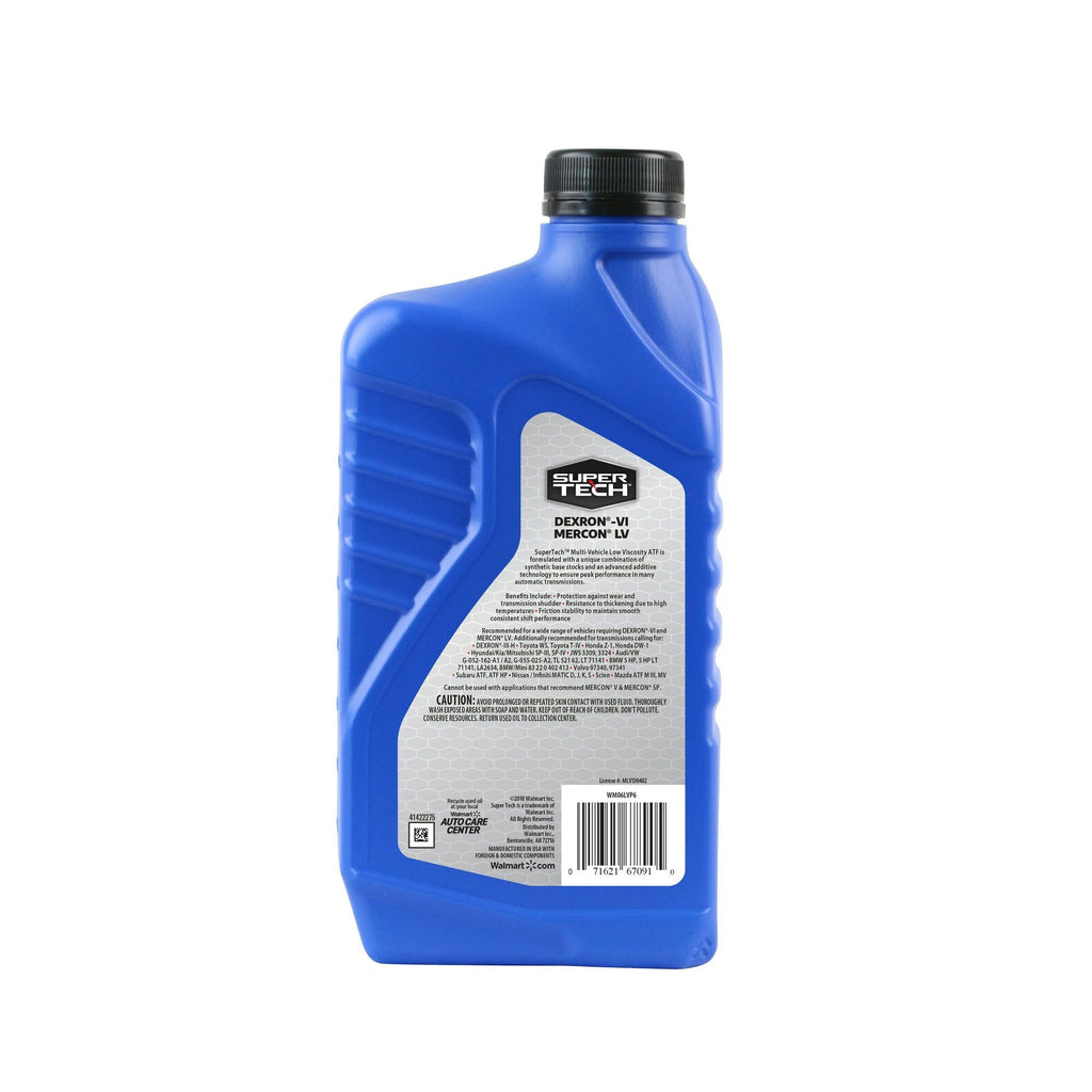 Super Tech DEXRON VI/MERCON LV Full Synthetic Automatic Transmission Fluid, 1 Quart