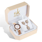 Rhinestone watch earring necklace Pi-Mart