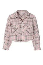 Plaid crop jacket
