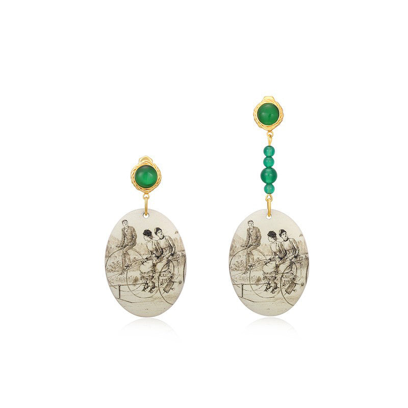 Earrings Niche Design High-end Retrowomen's Pi-Mart