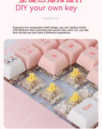 Wireless Bluetooth E-sports Games Cute Mini Office Mechanical Keyboard