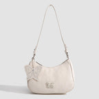 Simple Underarm Bag Women, Fashion Bow Small Square Bag Versatile Shoulder Crossbody Bag