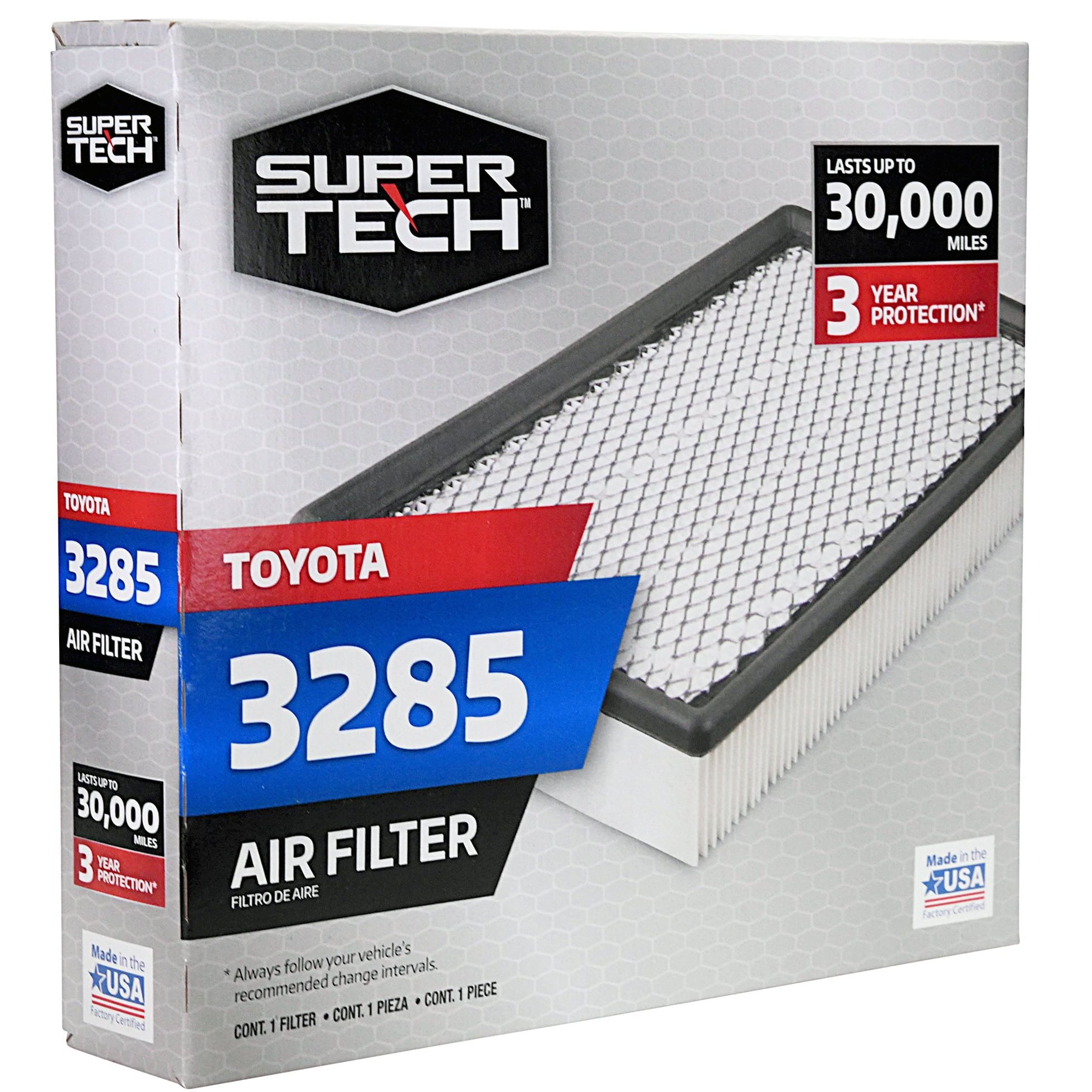 Super Tech 3285 Engine Air Filter, Replacement Filter for Toyota