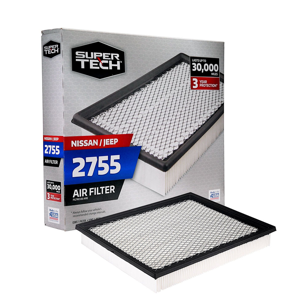 Super Tech 2755 Engine Air Filter, Replacement Filter for Nissan or Jeep