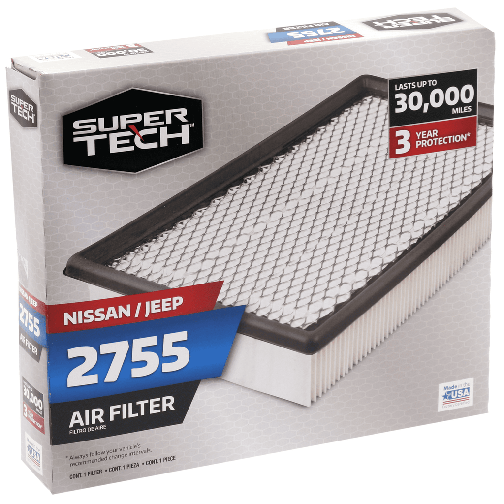 Super Tech 2755 Engine Air Filter, Replacement Filter for Nissan or Jeep