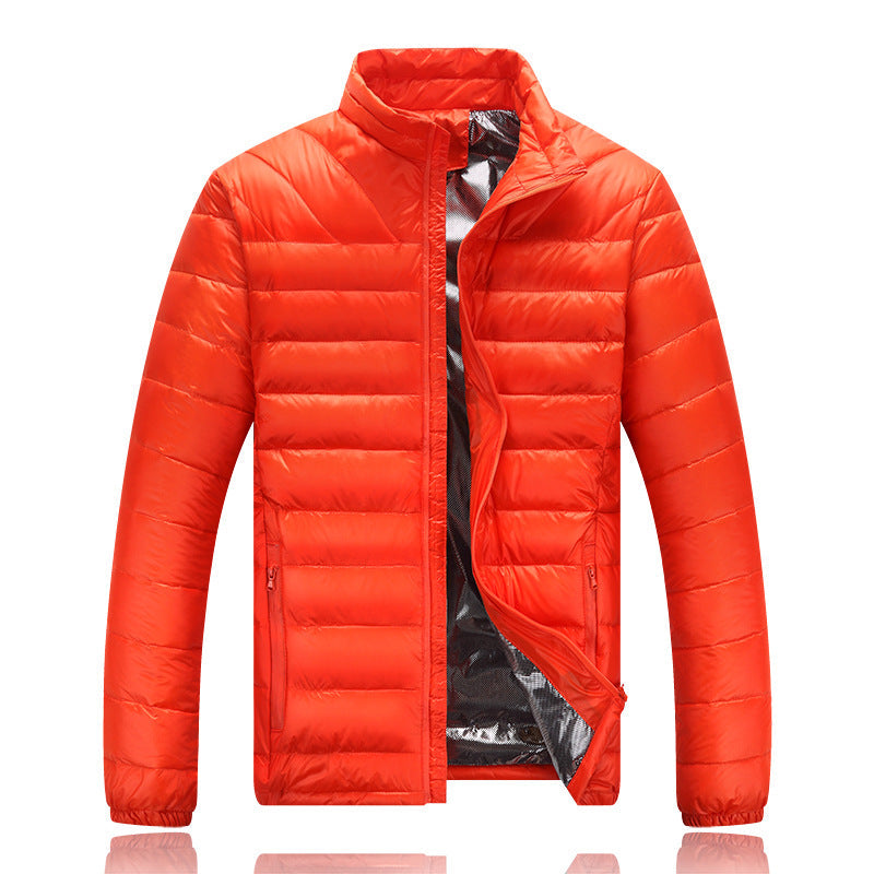 Men's light down jacket men's stand collar winter jacket XL men's men's