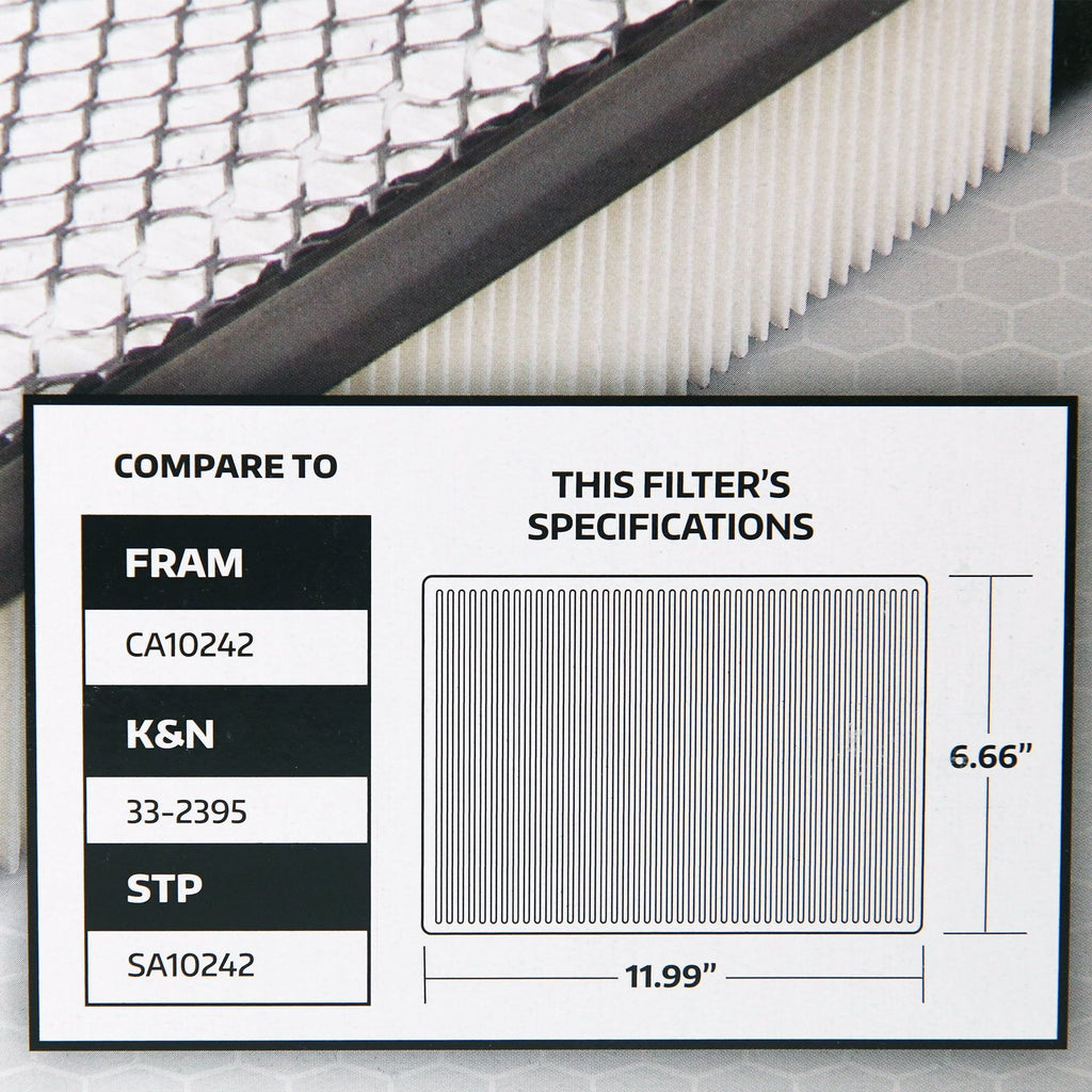 Super Tech 1250 Engine Air Filter, Replacement Filter for Ford