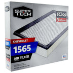 Super Tech 1565 Engine Air Filter, Replacement Filter for GM or Chevrolet