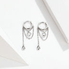 Women's Sterling Silver Earrings White Gold Plated Hypoallergenic Silver Earring Pi-Mart