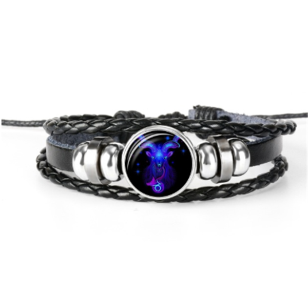 Zodiac Constellation Bracelet Braided Design Bracelet For Men Women Kids Pi-Mart